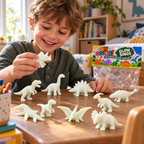Glow in the Dark Dinosaur Toys for Kids – Set of 10 Glow Dinos