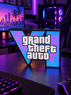 GTA VI Inspired LED Lamp | Gaming Room Decor & Gamer Gift