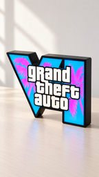 GTA VI Inspired LED Lamp | Gaming Room Decor & Gamer Gift