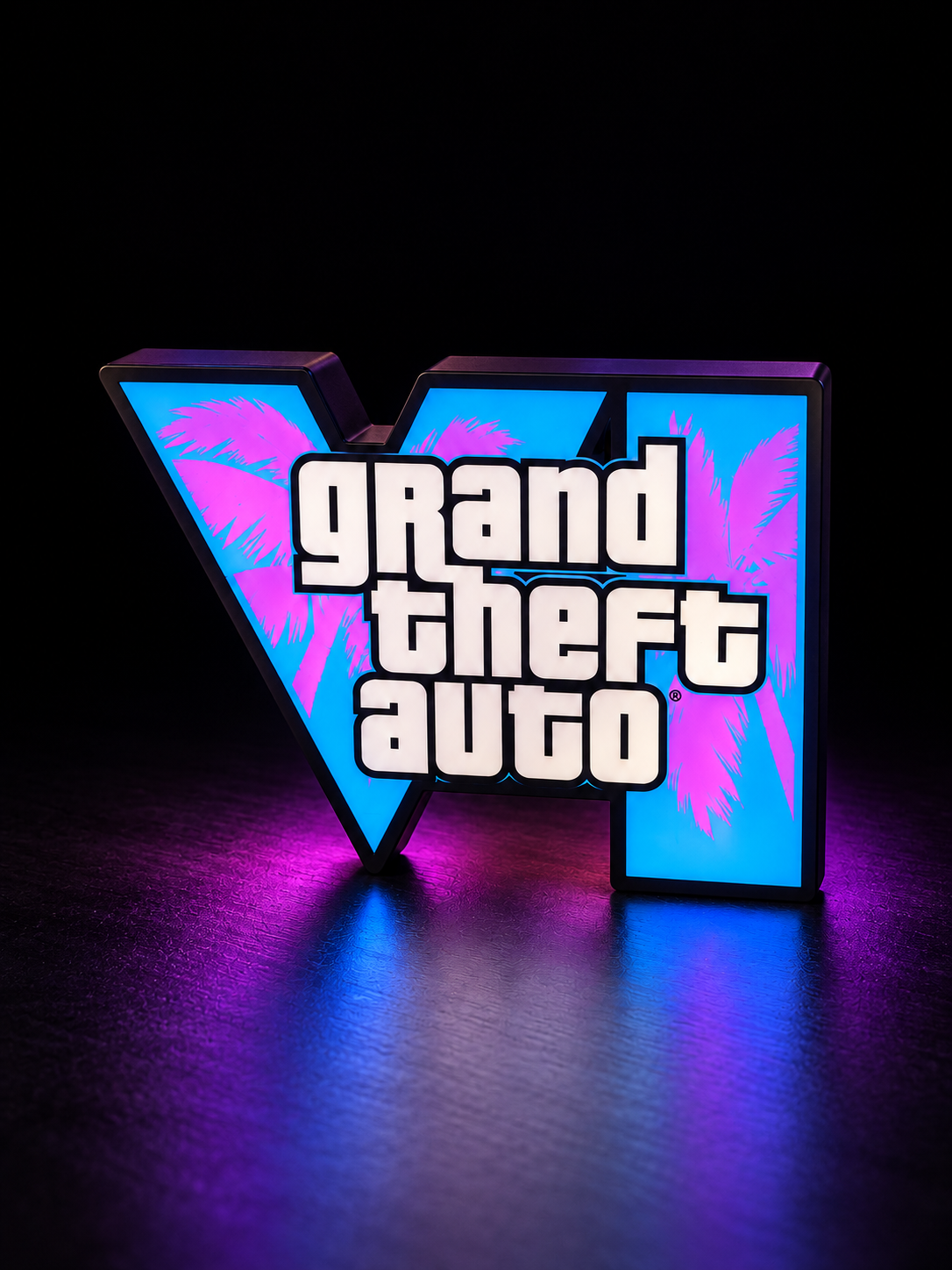 GTA VI Inspired LED Lamp | Gaming Room Decor & Gamer Gift