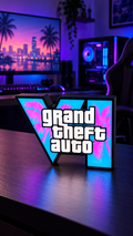 GTA VI Inspired LED Lamp | Gaming Room Decor & Gamer Gift