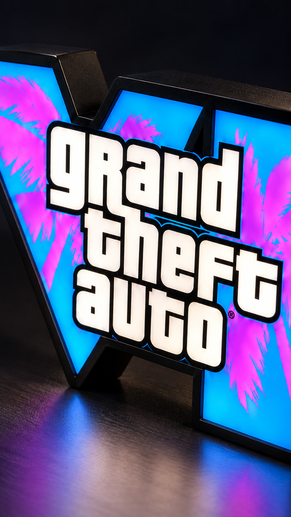 GTA VI Inspired LED Lamp | Gaming Room Decor & Gamer Gift