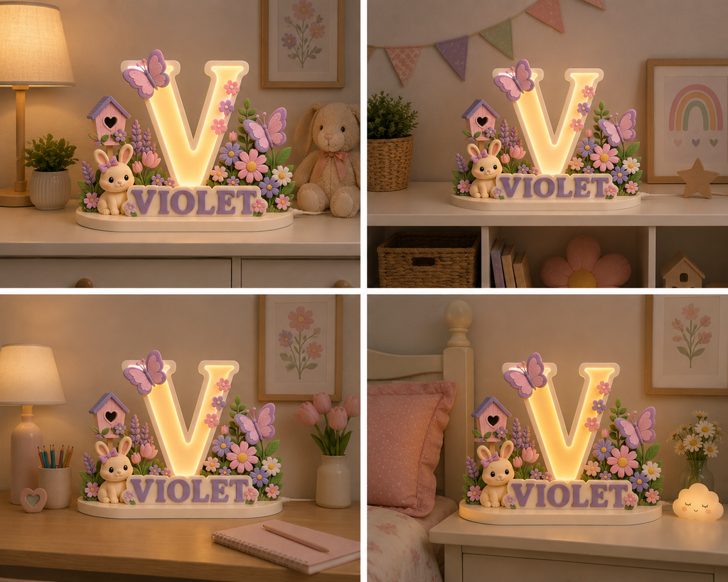 🦋 Personalized Butterfly Garden Name Lamp
