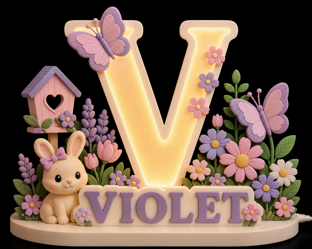 🦋 Personalized Butterfly Garden Name Lamp