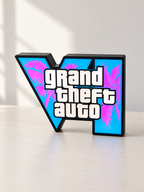 GTA VI Inspired LED Lamp | Gaming Room Decor & Gamer Gift