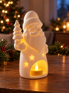 Christmas LED Tea Light Holders – Santa & Gnome Decor Set of 3
