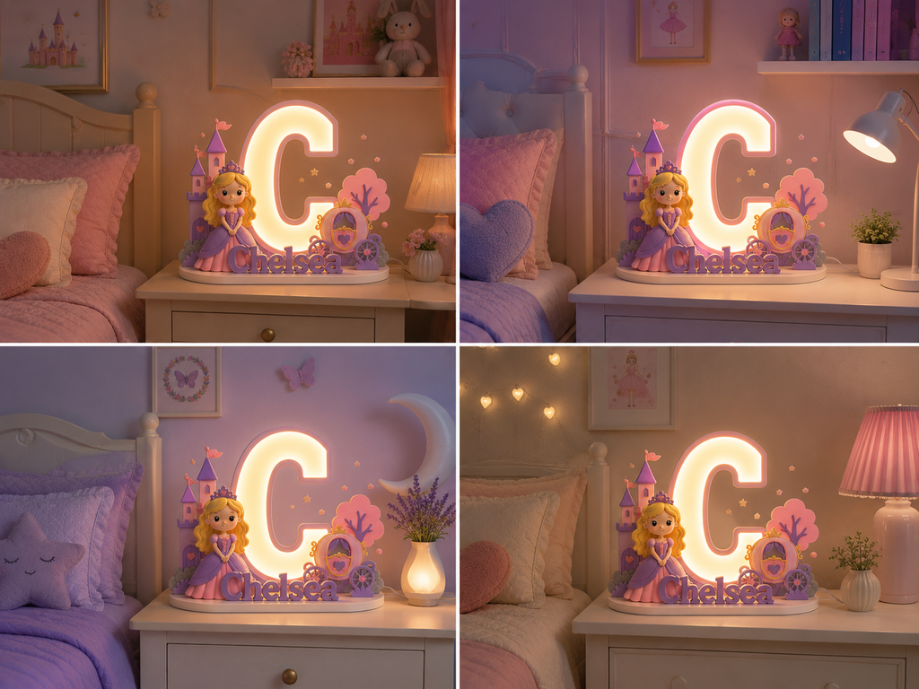 ✨ Personalized Princess Name Lamp