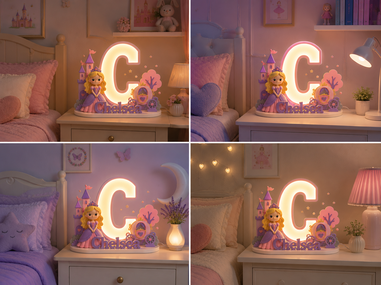 ✨ Personalized Princess Name Lamp