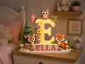 🌲 Personalized Enchanted Forest Name Lamp