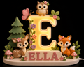 🌲 Personalized Enchanted Forest Name Lamp