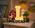 🚜 Personalized Little Farm Name Lamp