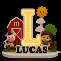 🚜 Personalized Little Farm Name Lamp
