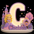 ✨ Personalized Princess Name Lamp