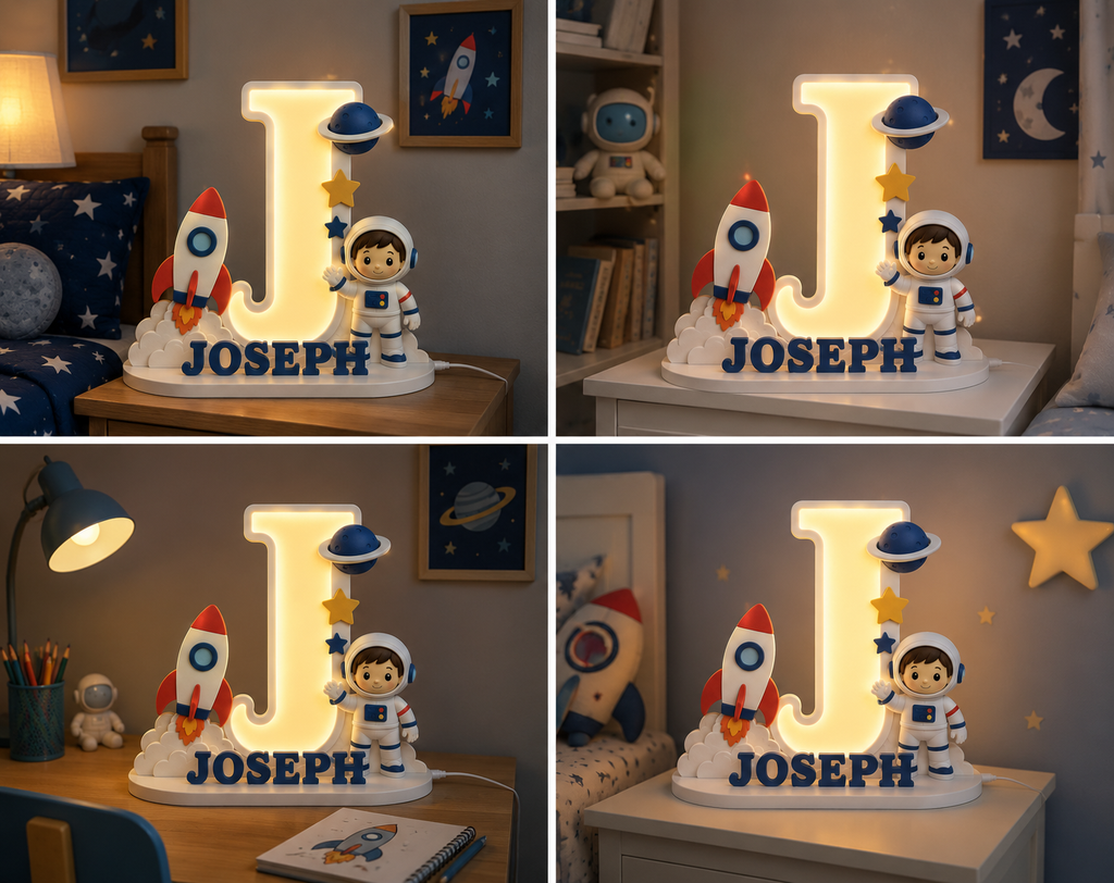 🚀 Personalized Galactic Adventure Name Lamp